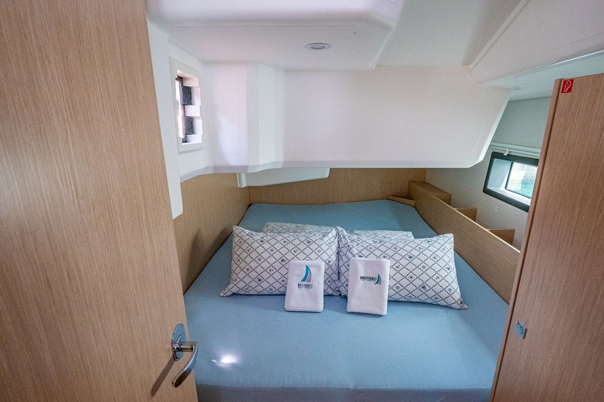 Cabin on Windchaser, a Bavaria C38 sailboat at Zadar, Croatia
