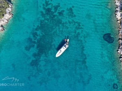 Koro, a sailboat at Punat, Croatia