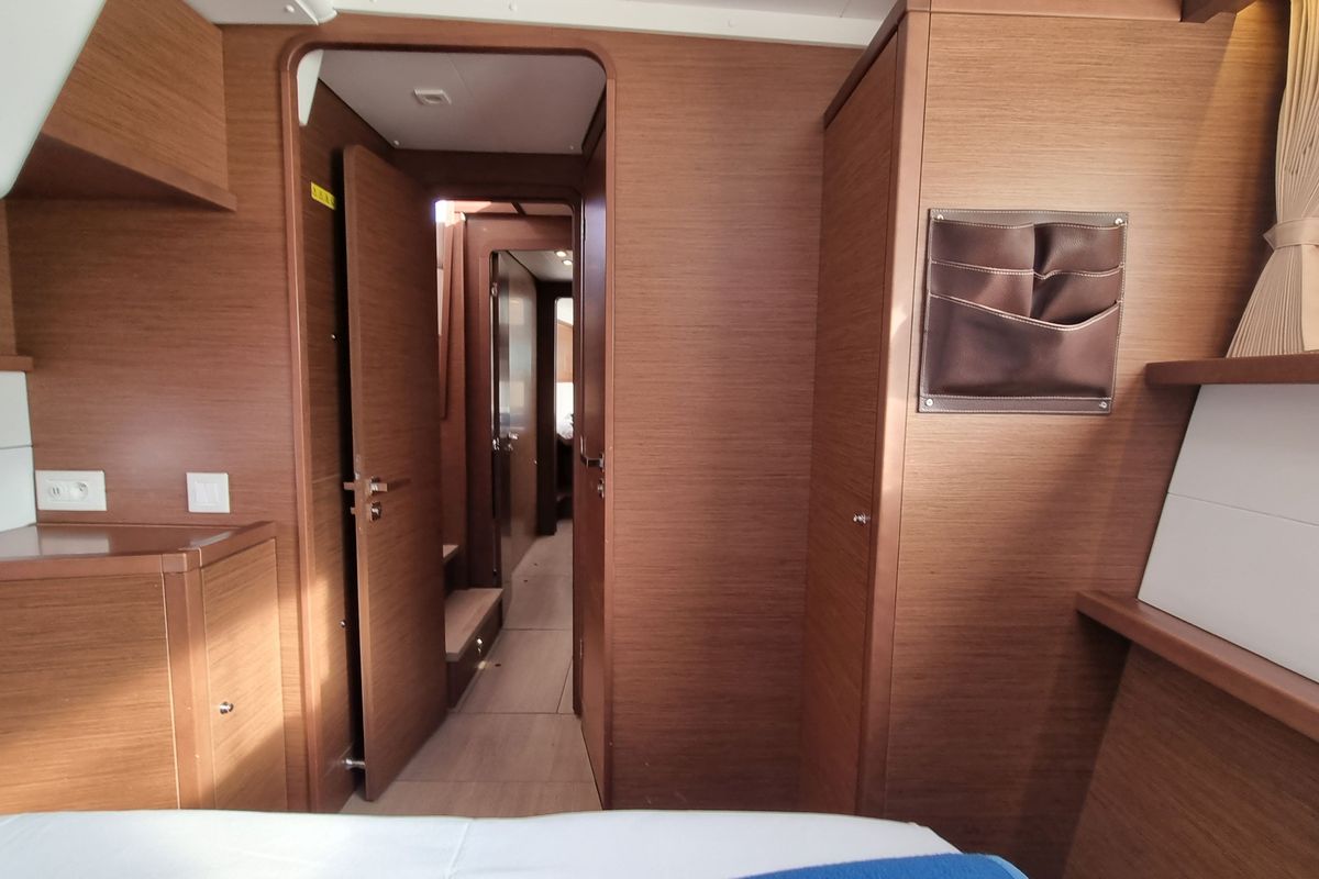 Cabin on SAMOGON, a Lagoon 450 Fly catamaran at Rogač, Croatia