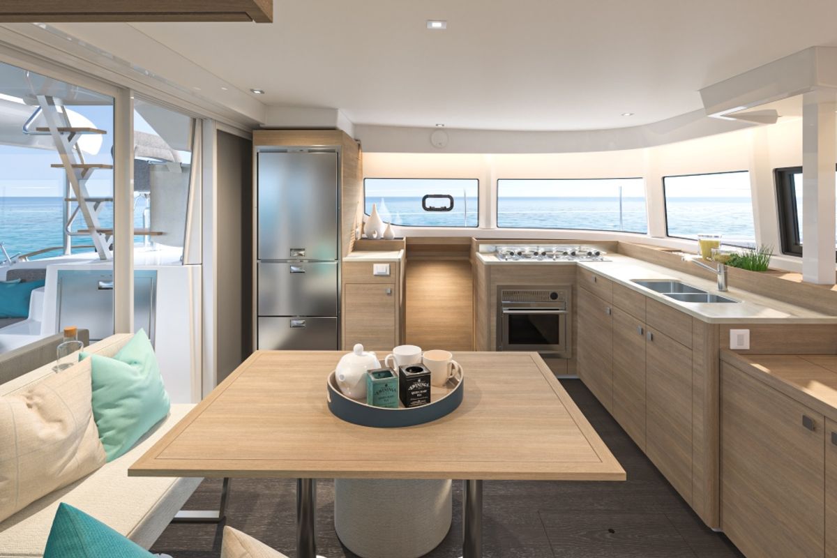 Galley of Aelia, a Lagoon 43 catamaran at Volos Municipality, Greece
