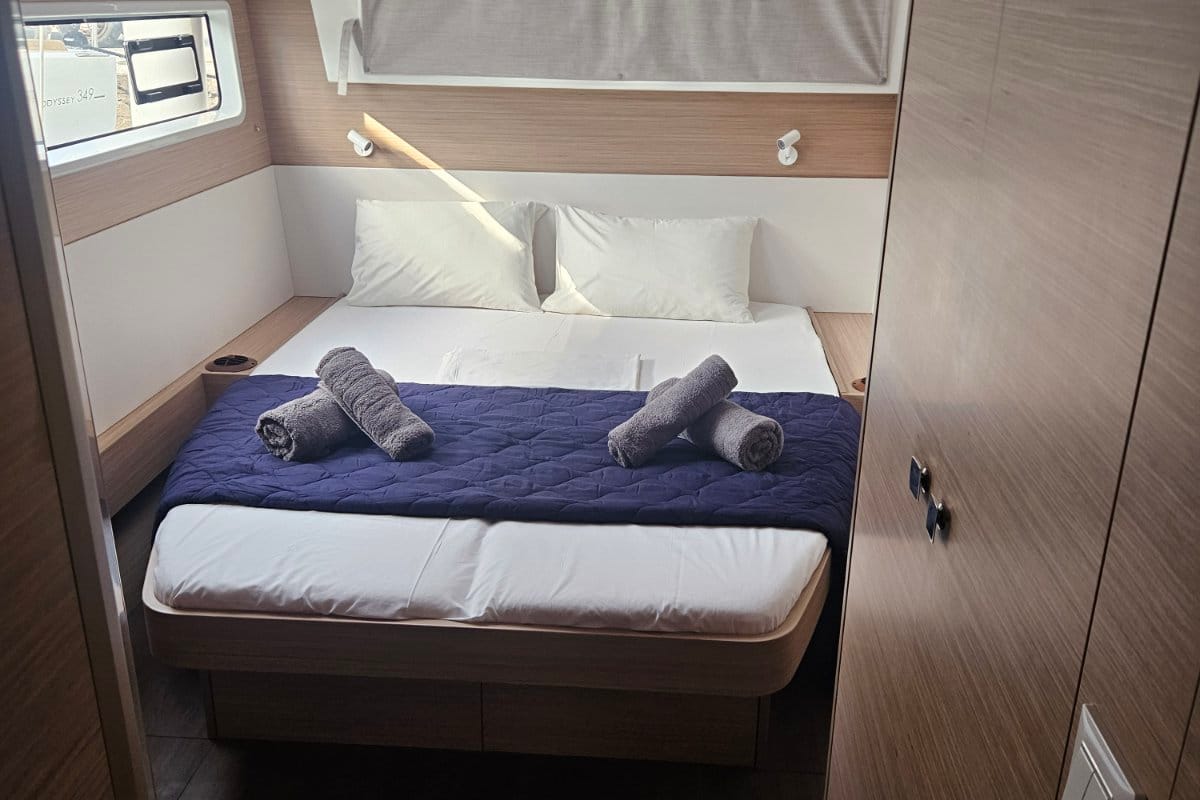 Cabin on Aelia, a Lagoon 43 catamaran at Volos Municipality, Greece