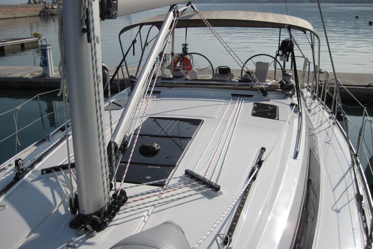 Vittoria, a Bavaria Cruiser 41 sailboat at Capo d'Orlando, Italy
