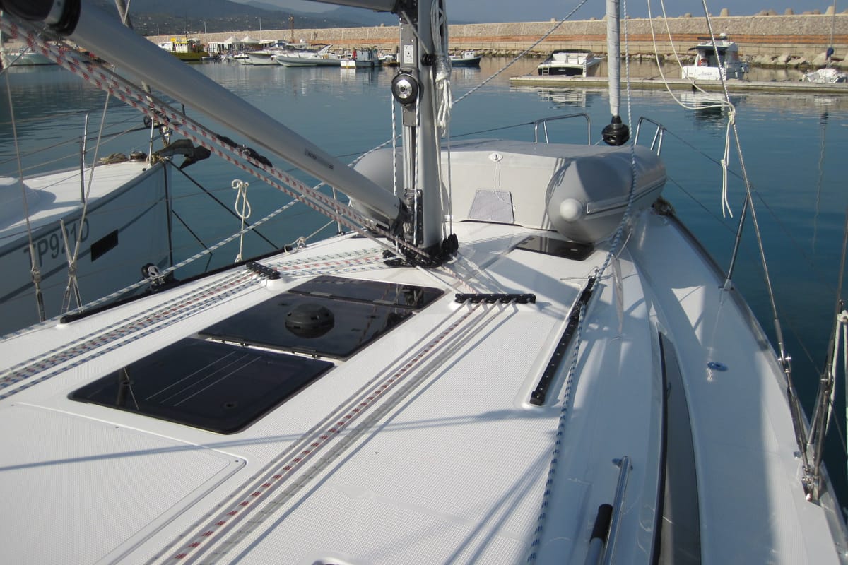 Vittoria, a Bavaria Cruiser 41 sailboat at Capo d'Orlando, Italy