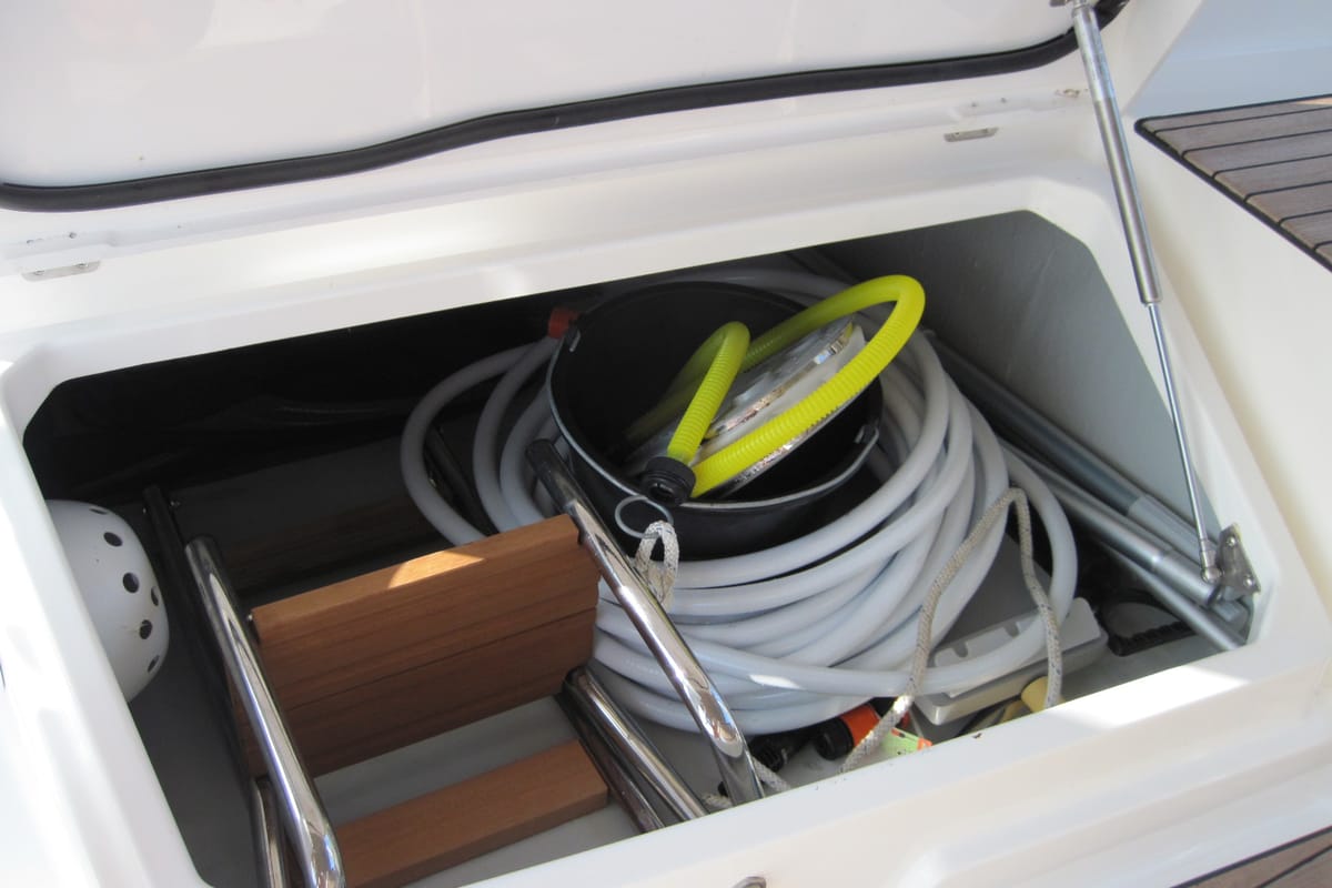 Vittoria, a Bavaria Cruiser 41 sailboat at Capo d'Orlando, Italy