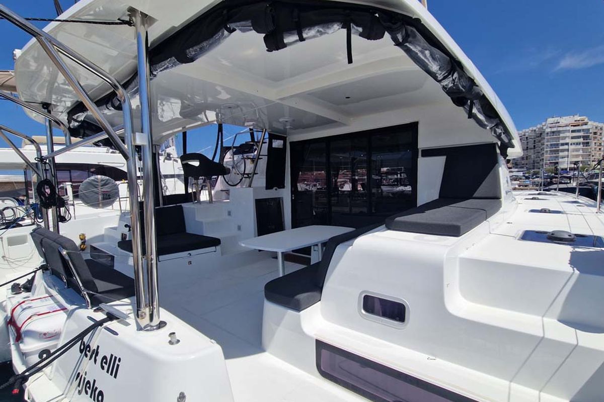 Deck of Best Elli, a Lagoon 42 catamaran at Split, Croatia