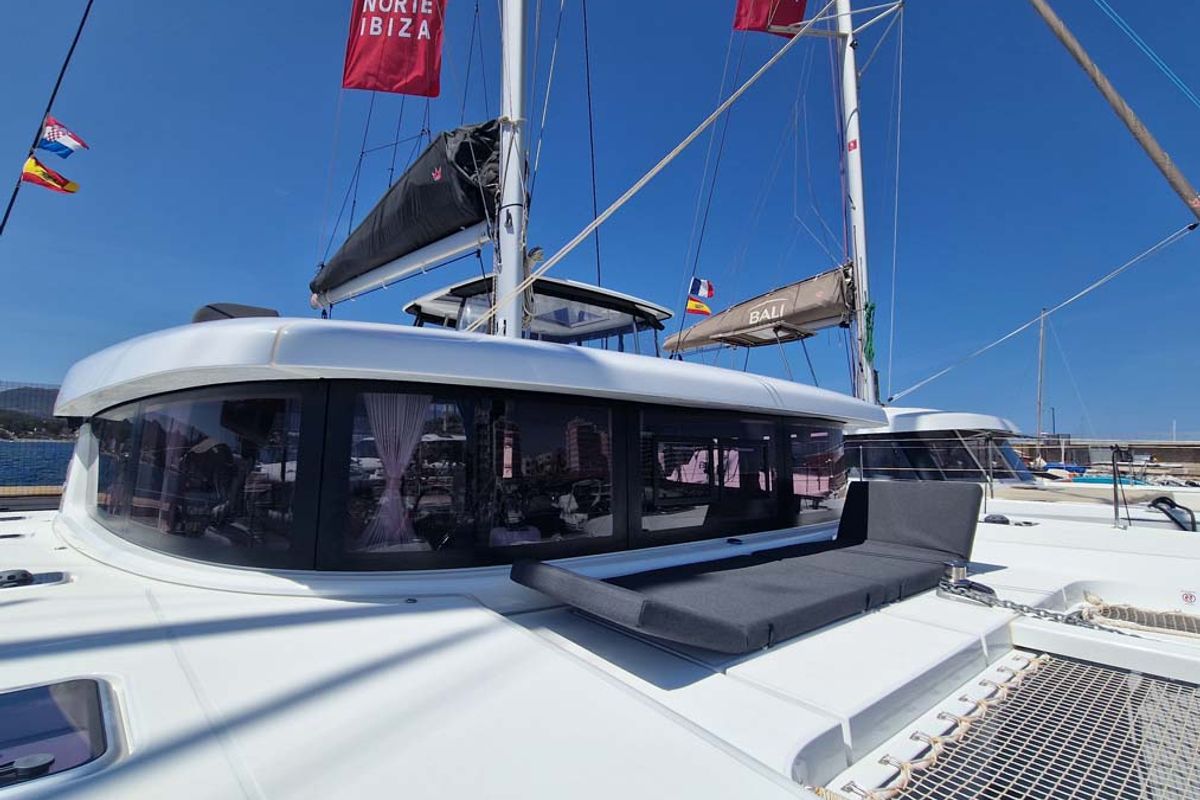 Exterior view of Best Elli, a Lagoon 42 catamaran at Split, Croatia