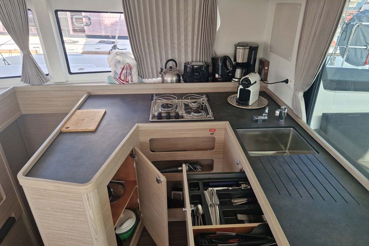 Galley of Best Elli, a Lagoon 42 catamaran at Split, Croatia