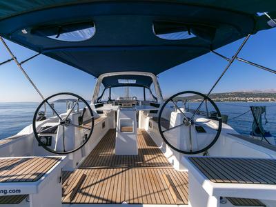 Salon of Anima Maris III, a Beneteau Oceanis 38.1 sailboat at Split, Croatia