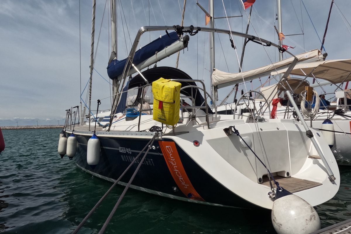 Exterior view of Morning Light, a Elan 45 sailboat at Izola / Isola, Slovenia