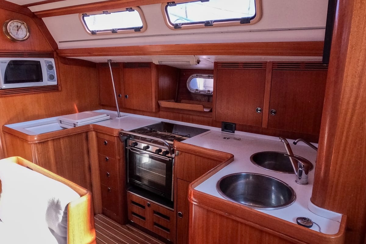 Galley of Morning Light, a Elan 45 sailboat at Izola / Isola, Slovenia