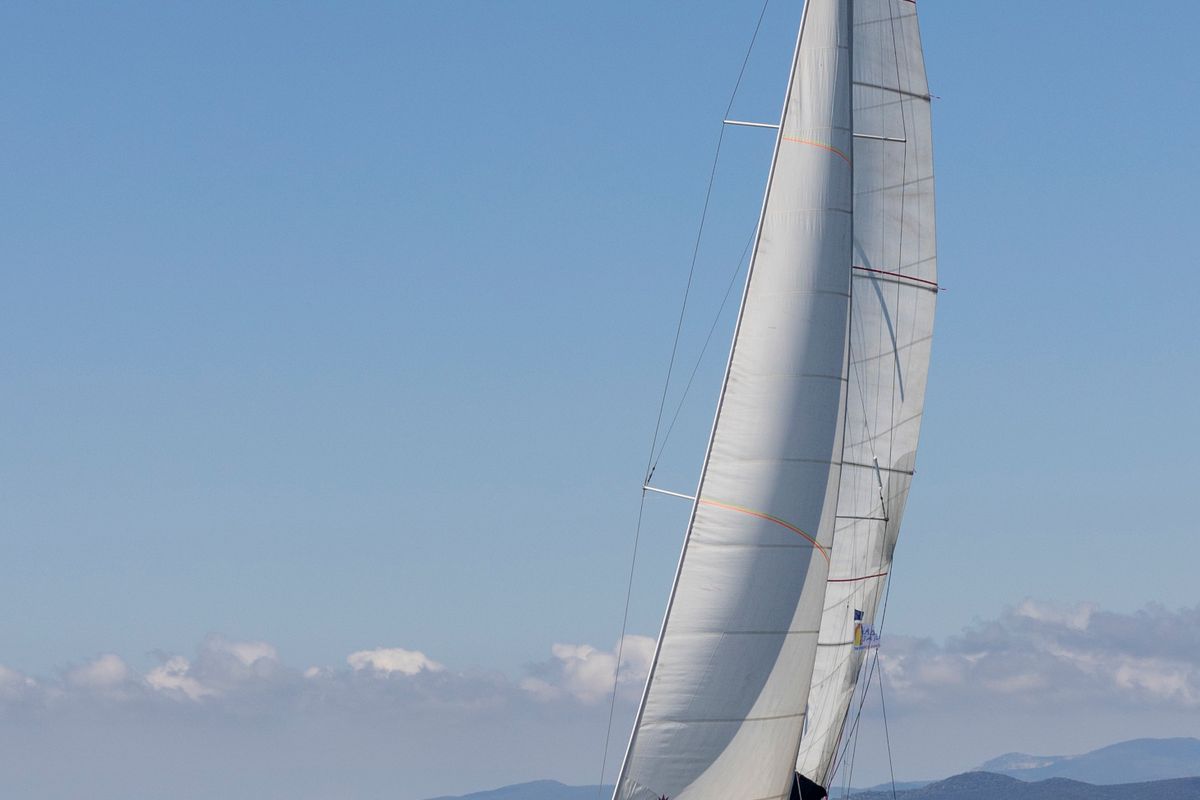 Exterior view of Aladar - Solar Panel, a Bavaria Cruiser 50 sailboat at Puntone di Scarlino, Italy