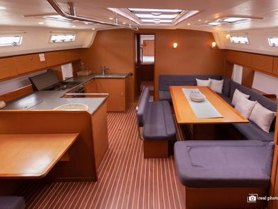 Salon of Aladar - Solar Panel, a Bavaria Cruiser 50 sailboat at Puntone di Scarlino, Italy