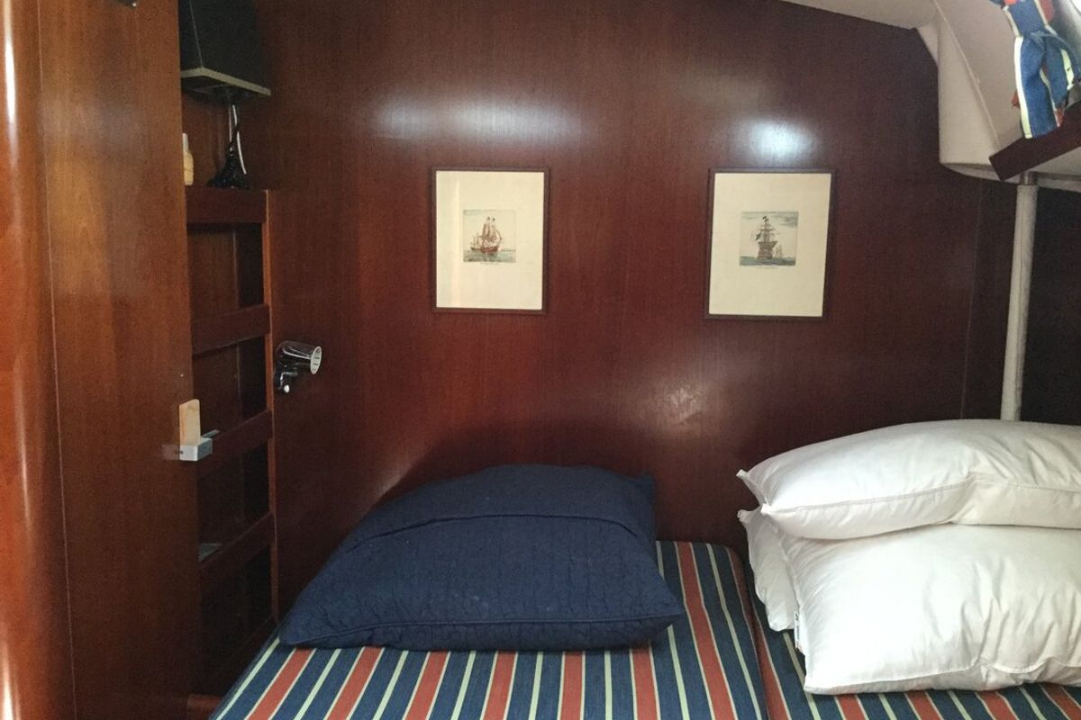 Cabin on Tetina, a Beneteau 50 sailboat at Municipal Unit of Lefkada, Greece