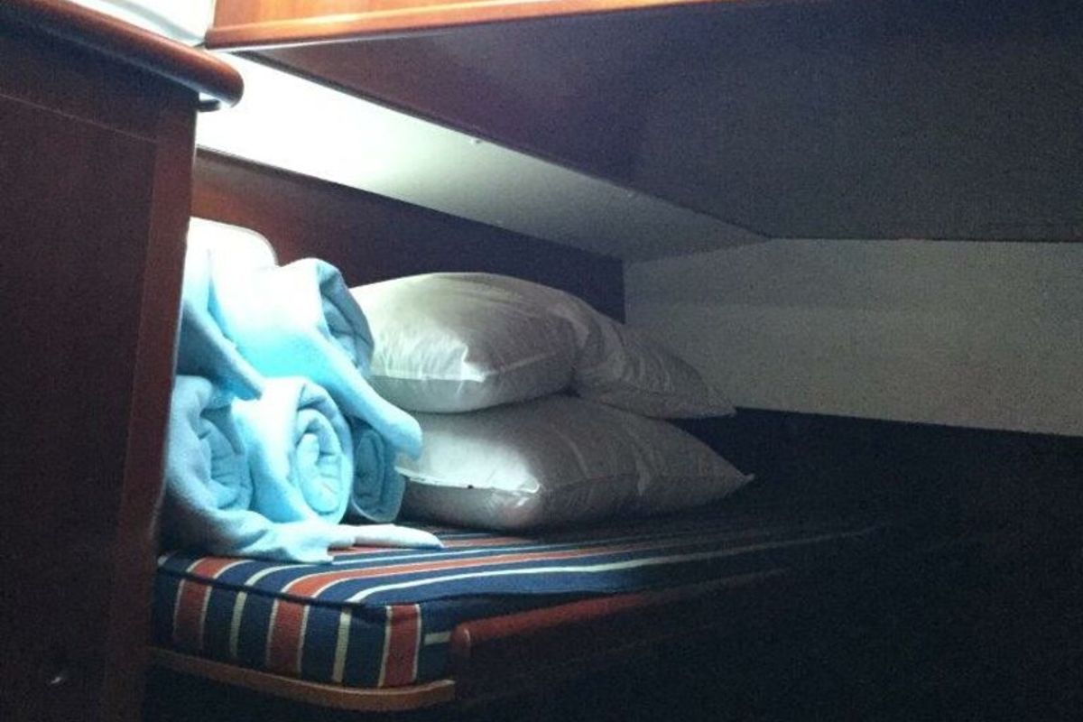 Cabin on Tetina, a Beneteau 50 sailboat at Municipal Unit of Lefkada, Greece