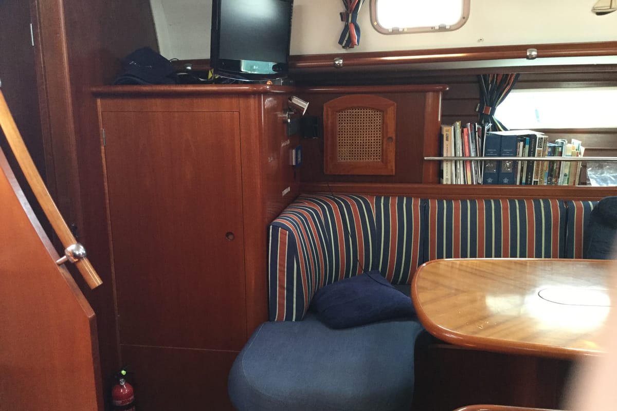 Salon of Tetina, a Beneteau 50 sailboat at Municipal Unit of Lefkada, Greece