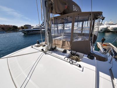 Deck of DESTINY, a Bali 4.6 catamaran at Zadar, Croatia