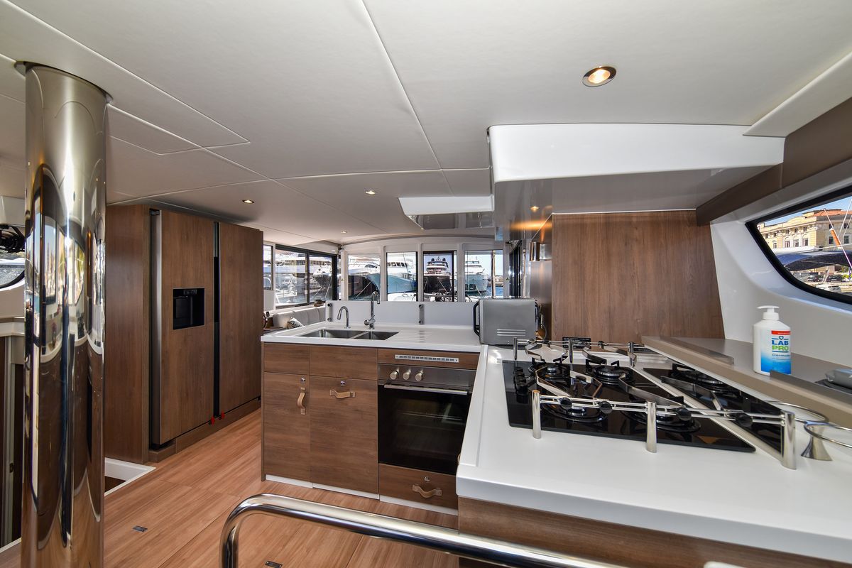 Galley of DESTINY, a Bali 4.6 catamaran at Zadar, Croatia