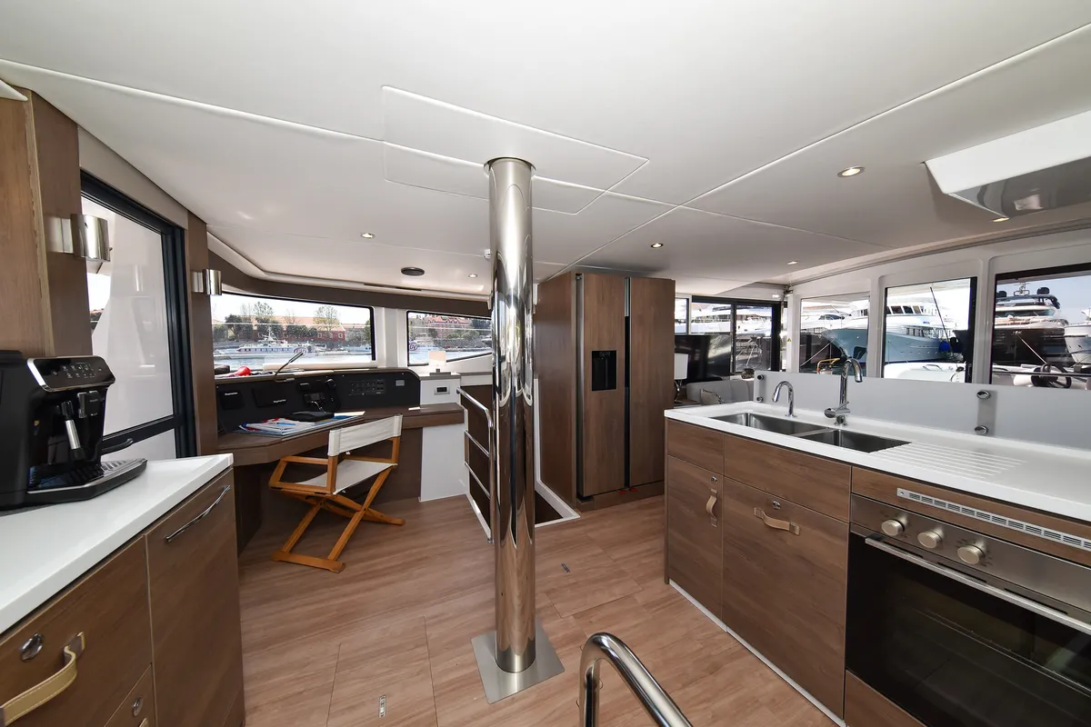 Galley of DESTINY, a Bali 4.6 catamaran at Zadar, Croatia