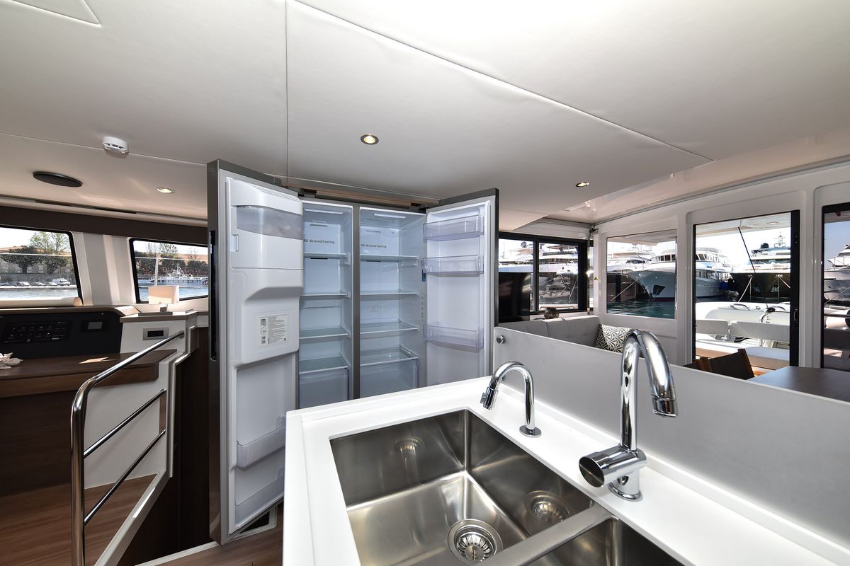 Galley of DESTINY, a Bali 4.6 catamaran at Zadar, Croatia