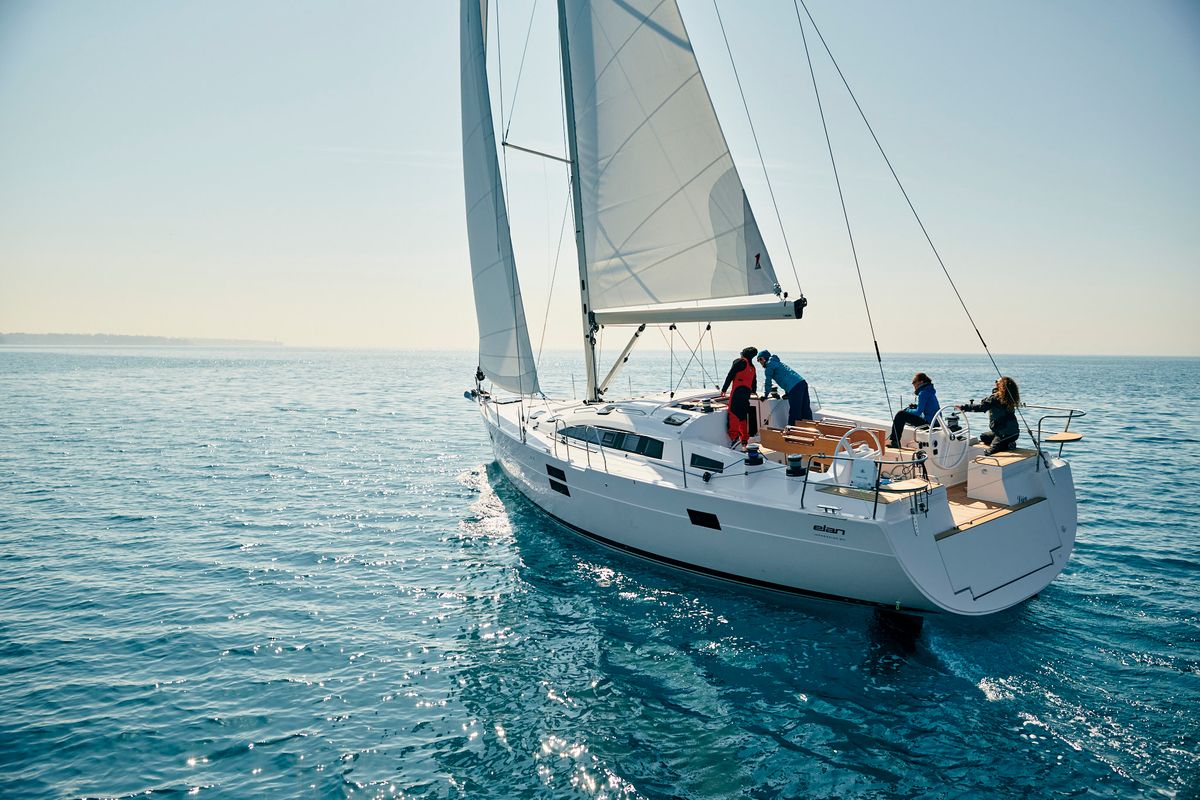 Exterior view of December, a Elan Impression 50.1 sailboat at Pirovac, Croatia
