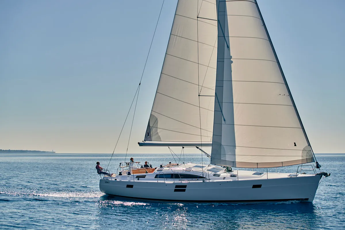 Exterior view of December, a Elan Impression 50.1 sailboat at Pirovac, Croatia