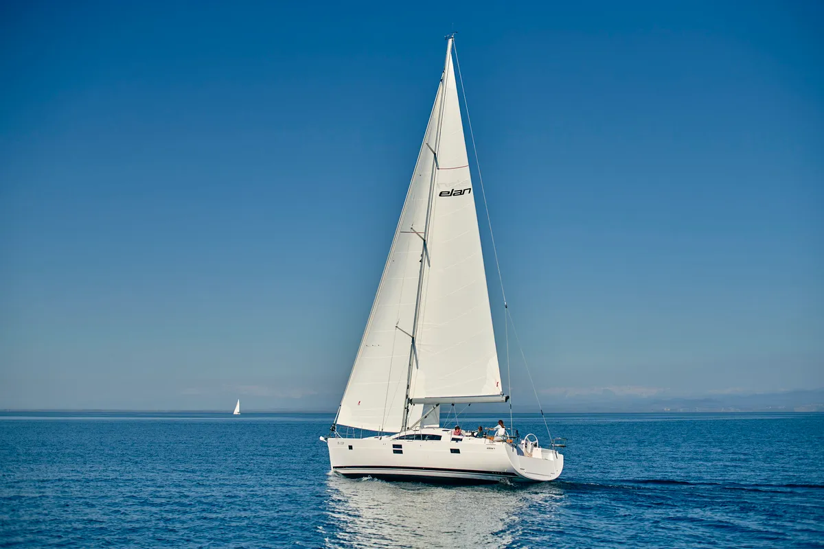 Exterior view of December, a Elan Impression 50.1 sailboat at Pirovac, Croatia