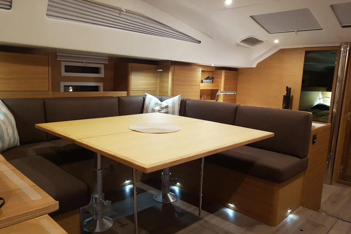 Salon of December, a Elan Impression 50.1 sailboat at Pirovac, Croatia