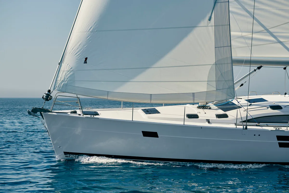 Exterior view of December, a Elan Impression 50.1 sailboat at Pirovac, Croatia