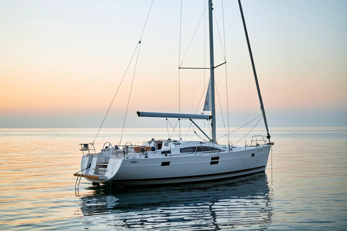 Exterior view of December, a Elan Impression 50.1 sailboat at Pirovac, Croatia