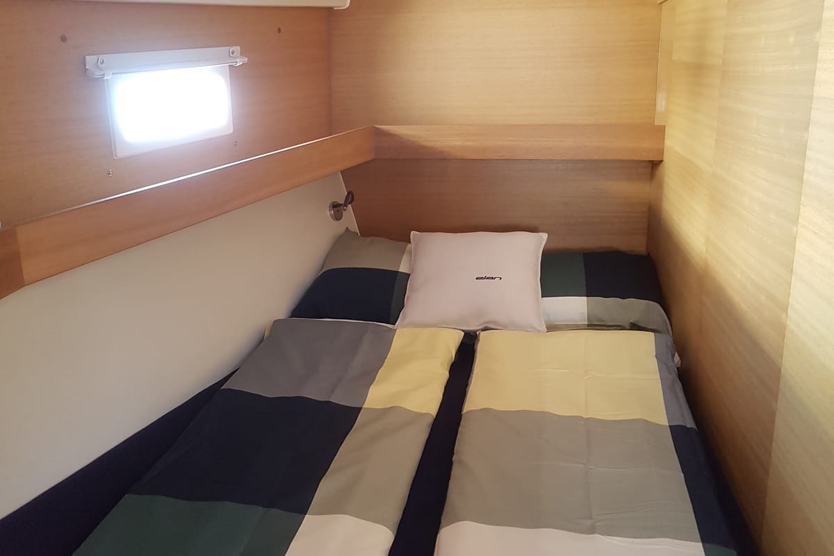Cabin on December, a Elan Impression 50.1 sailboat at Pirovac, Croatia