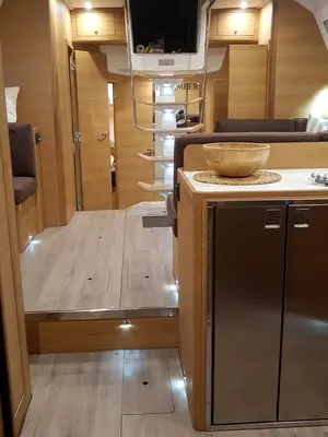 Galley of December, a Elan Impression 50.1 sailboat at Pirovac, Croatia