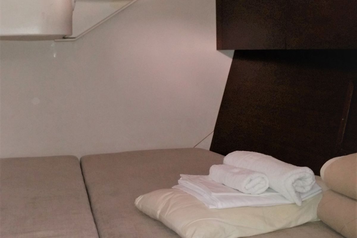 Cabin on APOLLONIS, a Hanse Yachts Hanse 540e sailboat at Salamina Municipal Unit, Greece