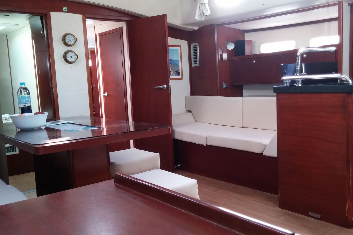 Salon of APOLLONIS, a Hanse Yachts Hanse 540e sailboat at Salamina Municipal Unit, Greece