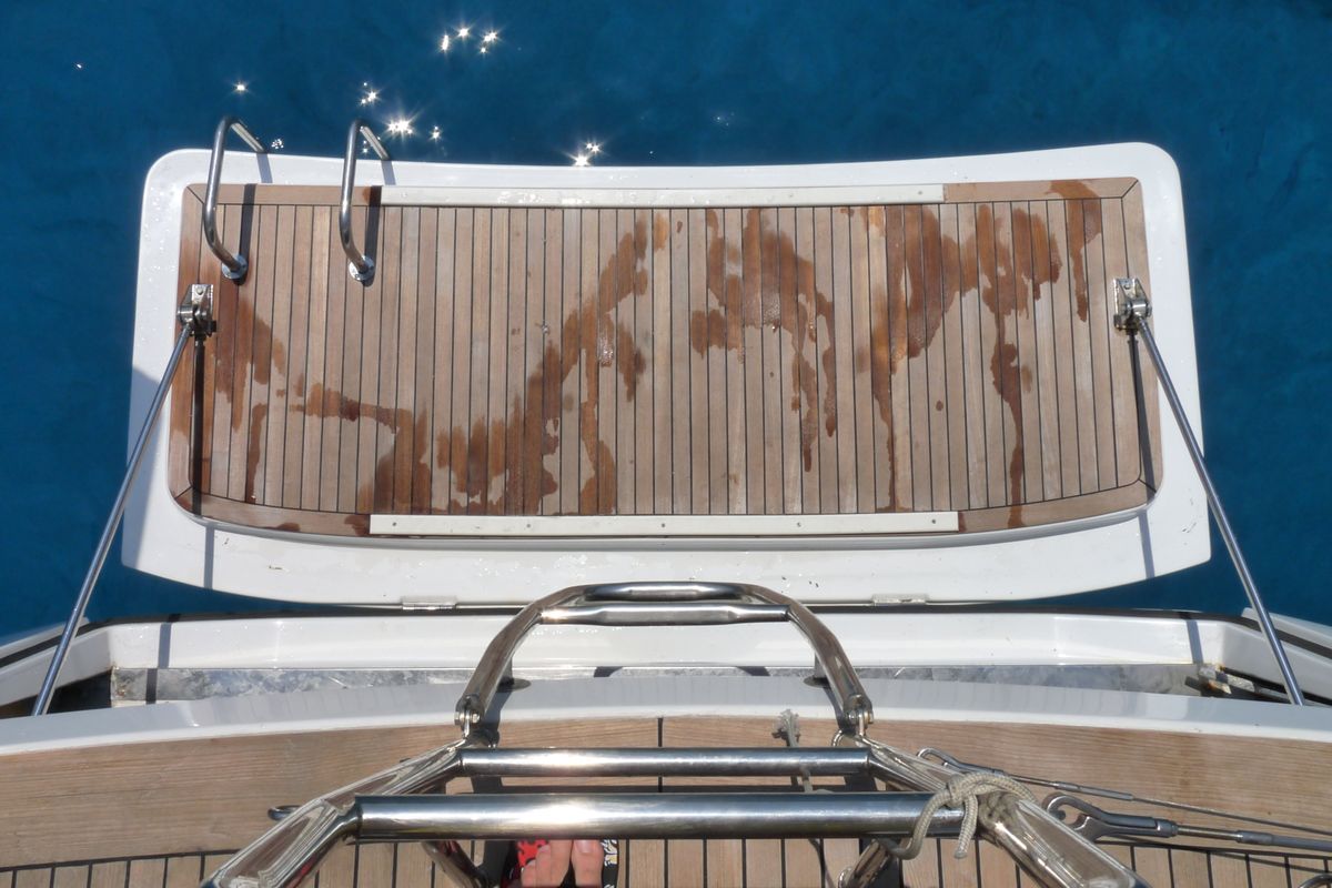 Deck of APOLLONIS, a Hanse Yachts Hanse 540e sailboat at Salamina Municipal Unit, Greece