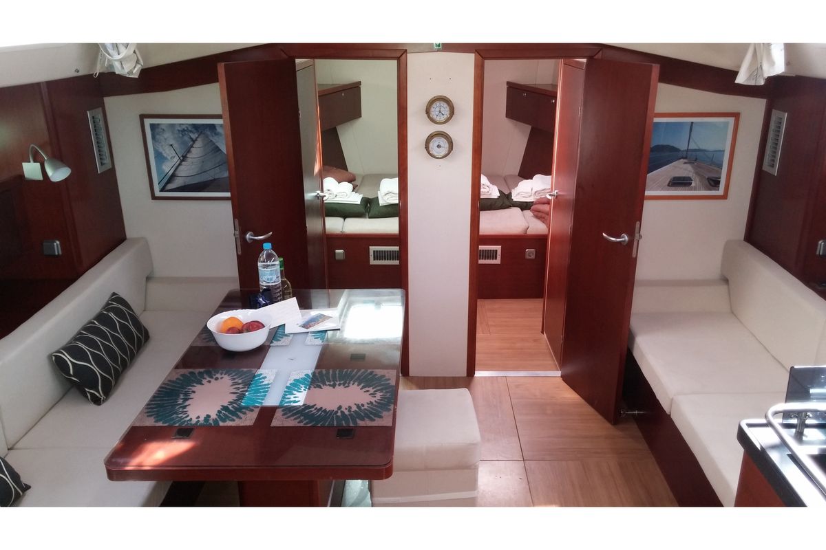 Salon of APOLLONIS, a Hanse Yachts Hanse 540e sailboat at Salamina Municipal Unit, Greece
