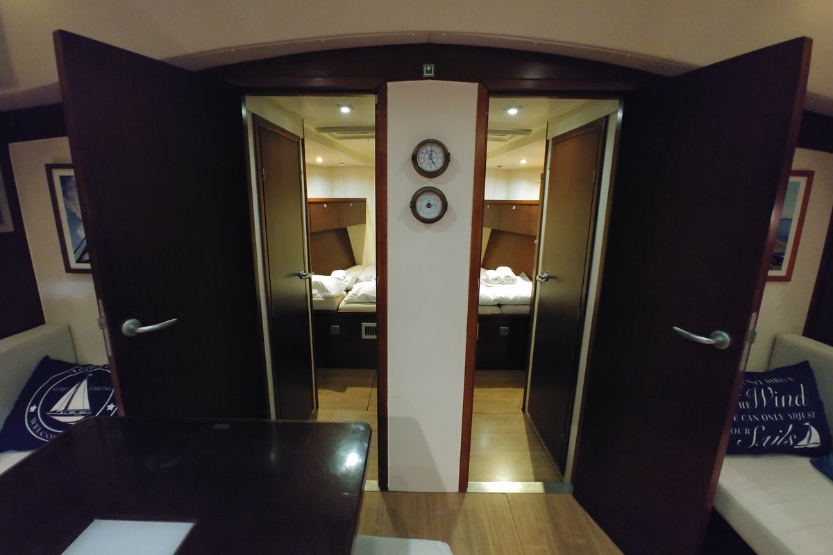 Cabin on APOLLONIS, a Hanse Yachts Hanse 540e sailboat at Salamina Municipal Unit, Greece