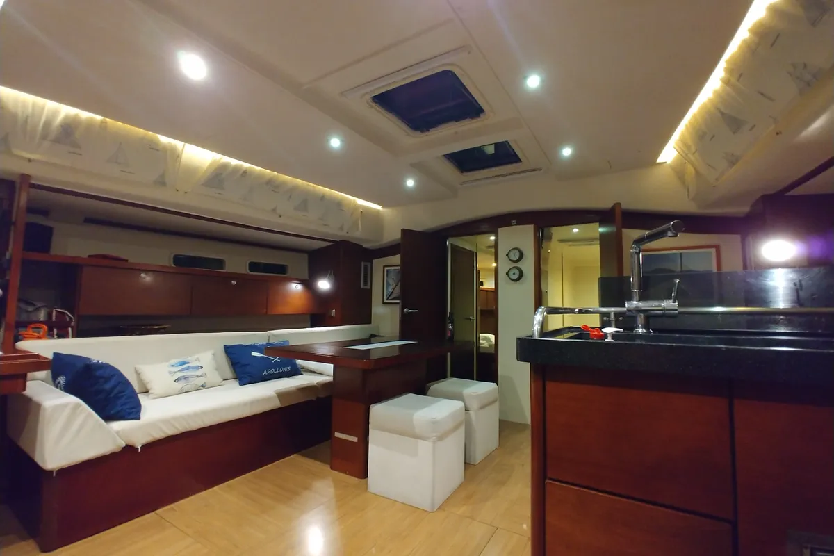 Salon of APOLLONIS, a Hanse Yachts Hanse 540e sailboat at Salamina Municipal Unit, Greece