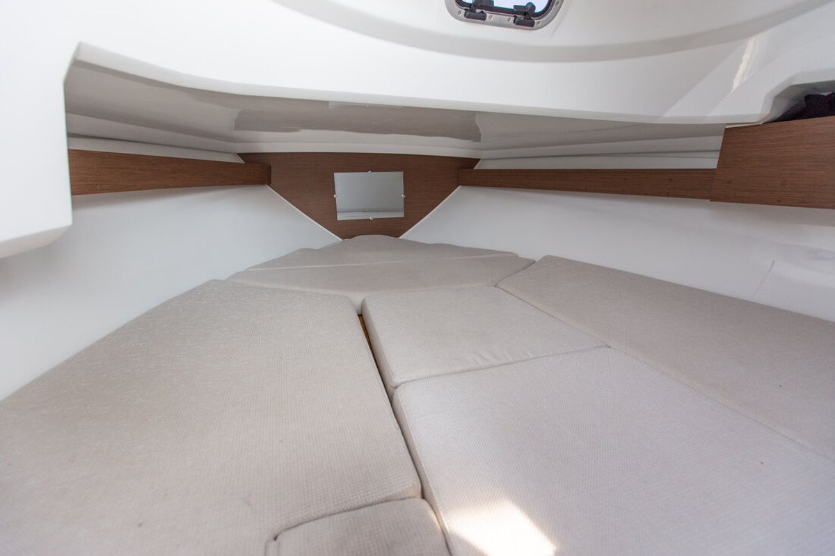 Cabin on Cap Camarat 6.5 WA, a Jeanneau Cap Camarat 6.5 WA motorboat at Grad Pula, Croatia