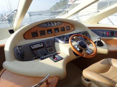 Cockpit of Pillars, a Azimut 55 Fly yacht at Mai Khao, Thailand