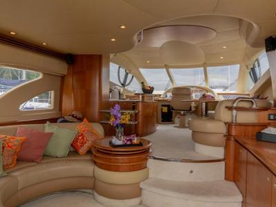 Salon of Pillars, a Azimut 55 Fly yacht at Mai Khao, Thailand