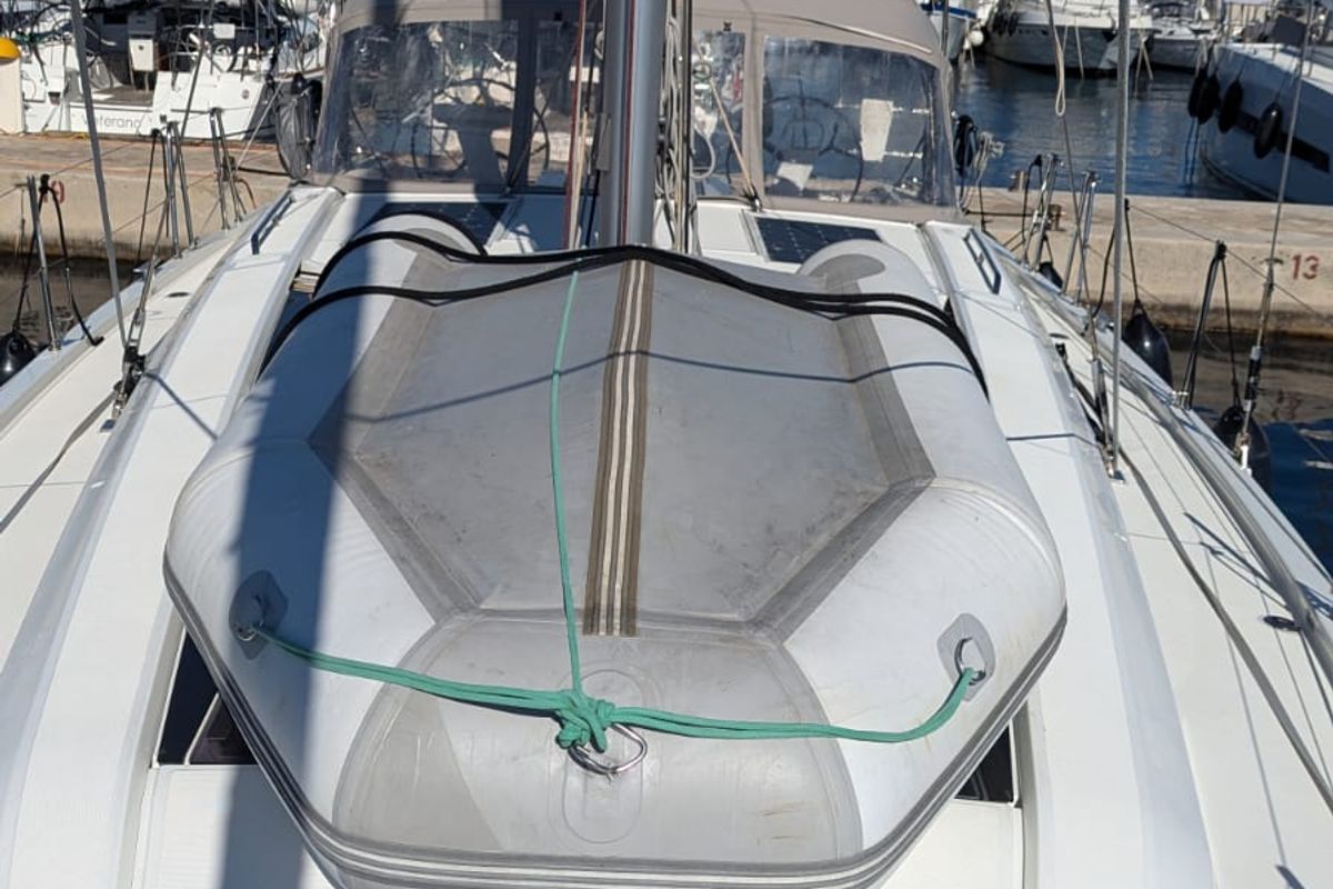 Deck of Noah, a Beneteau Oceanis 46.1 sailboat at Općina Rogoznica, Croatia