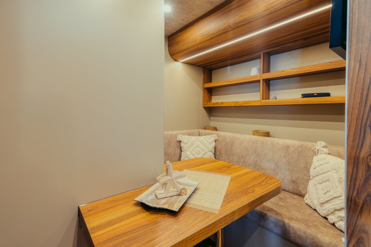Salon of Honeymoon, a Gulet Moon Yacht 65 catamaran at Municipal Unit of Lefkada, Greece