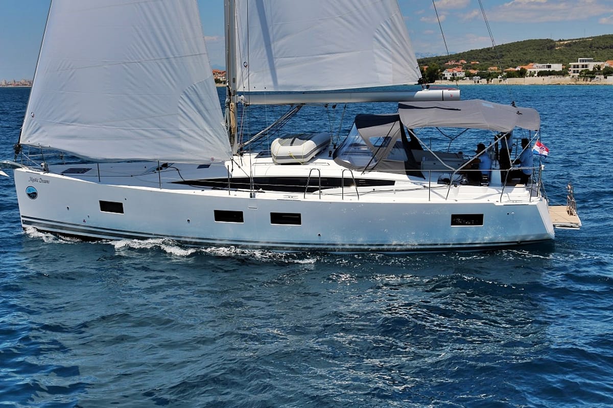 Mystic Dreams, a Jeanneau 54 sailboat at Općina Sukošan, Croatia