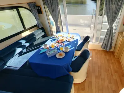 Salon of Caprice, a Cygnet Caprice motorboat at Hessel, United States