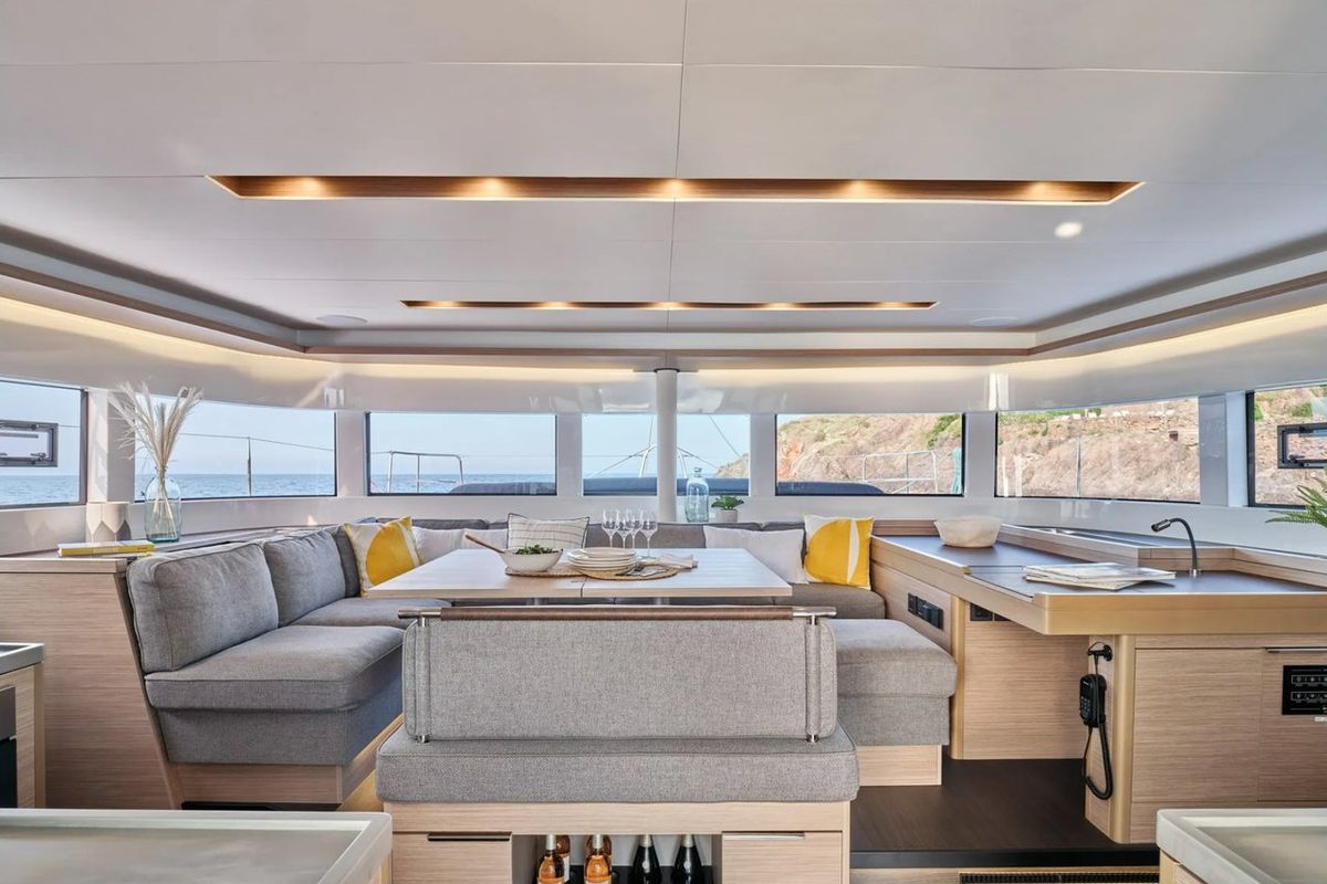 Salon of Unconditional Love, a Lagoon 51 OW catamaran at Grad Pula, Croatia