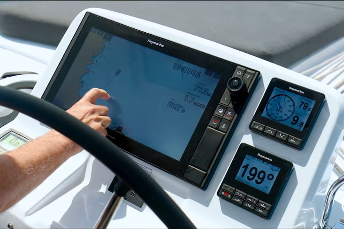 Cockpit of Unconditional Love, a Lagoon 51 OW catamaran at Grad Pula, Croatia