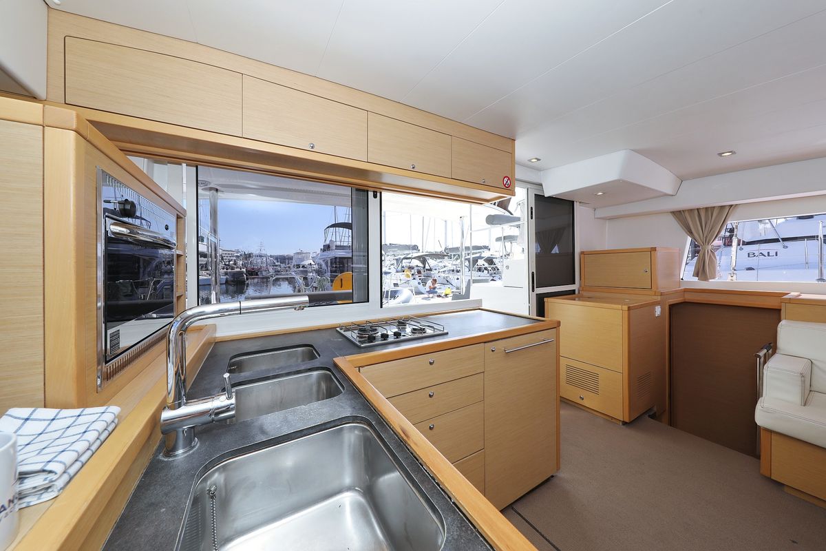 Galley of Kinga V, a Lagoon 400 S2 catamaran at Grad Vodice, Croatia