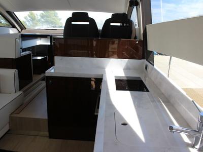 Galley of Lady Noble, a Fairline Boats Fairline Squadron 50 motorboat at Seget Donji, Croatia
