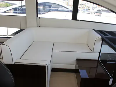 Salon of Lady Noble, a Fairline Boats Fairline Squadron 50 motorboat at Seget Donji, Croatia