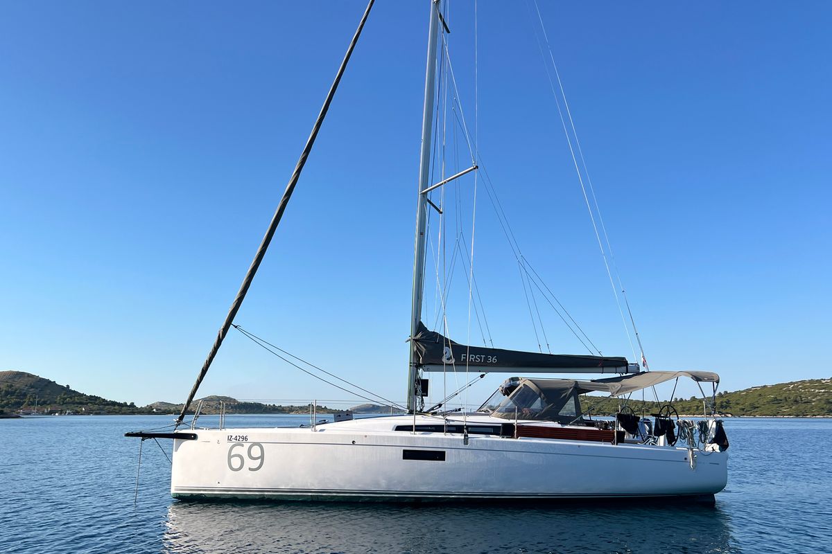Exterior view of April, a Beneteau First 36 sailboat at Grad Biograd na Moru, Croatia